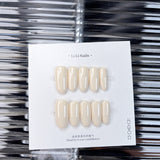 The Essential Solids | Medium Oval ｜Handmade Press-on Nails