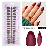 Nail Tips popular French press on nails almond nail short matte removable fake nail 128 pieces bagged nail art
