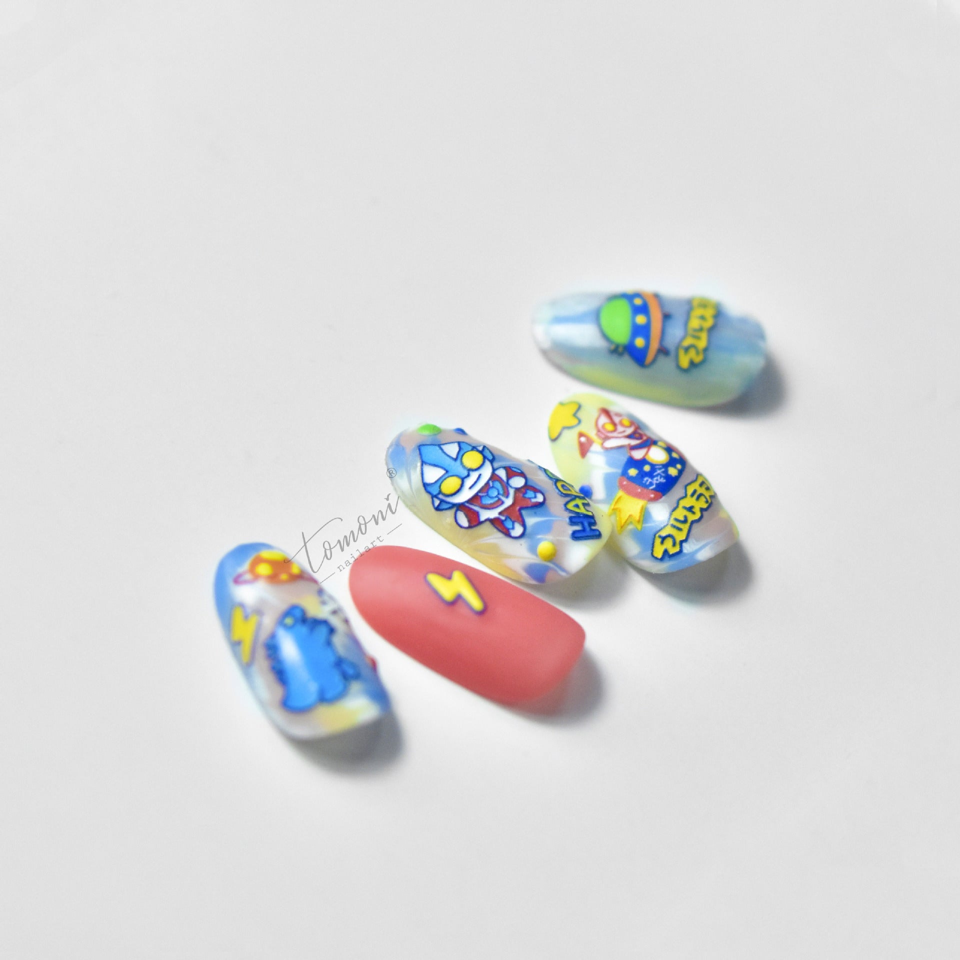 365nails: "chibi Ultraman space adventure" – Nail Art Stickers