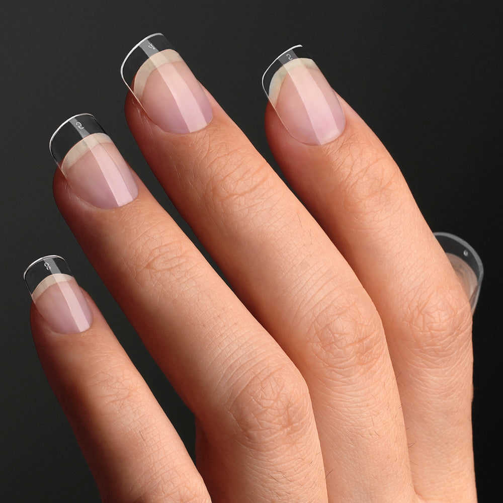 365nails: "Semi-Matte French Nail Tips" – Medium Almond Nail Extensions