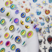 365nails : « Jelly Holographic Fire Sprite & Fireworks » – Autocollants pour ongles