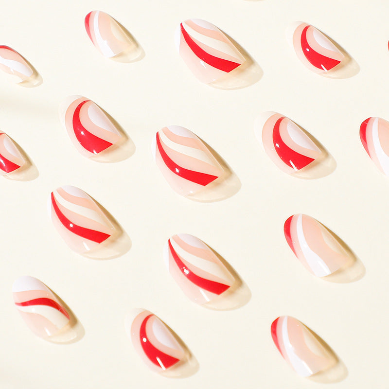 Unhas postiças com acabamento em prensa, unhas francesas, fornecimento direto｜365 unhas