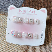365nails: "holographic gummy bear" – short round handmade kids press-on nails