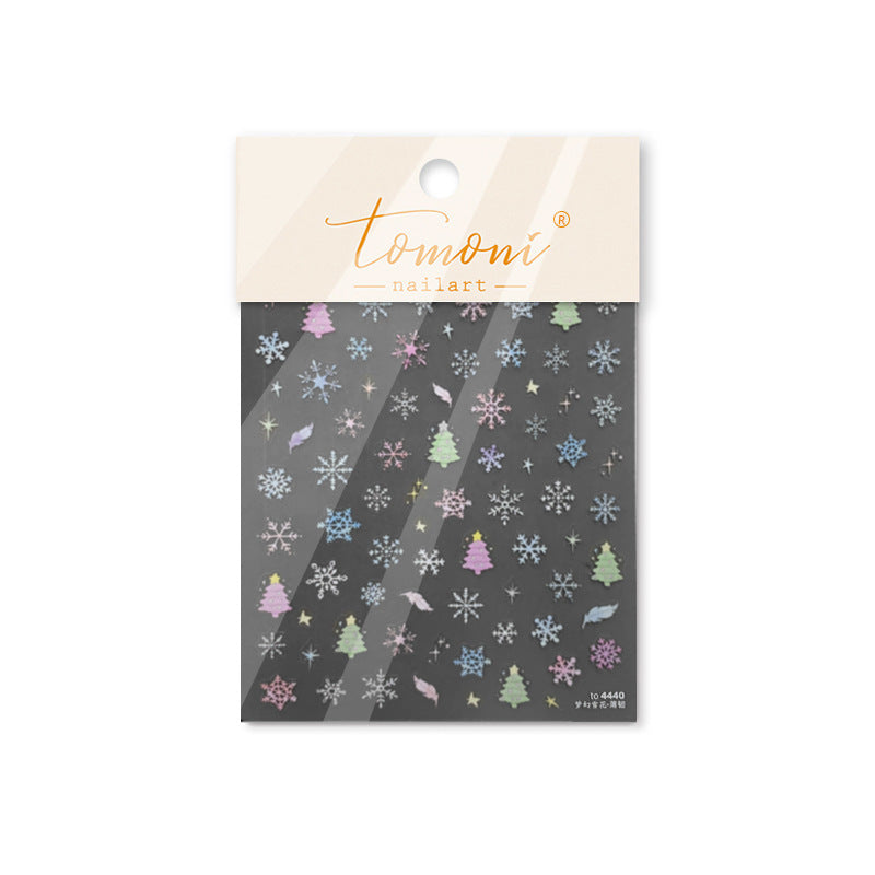 365nails: "Dreamy Snowflake & Christmas Tree" – nail art stickers