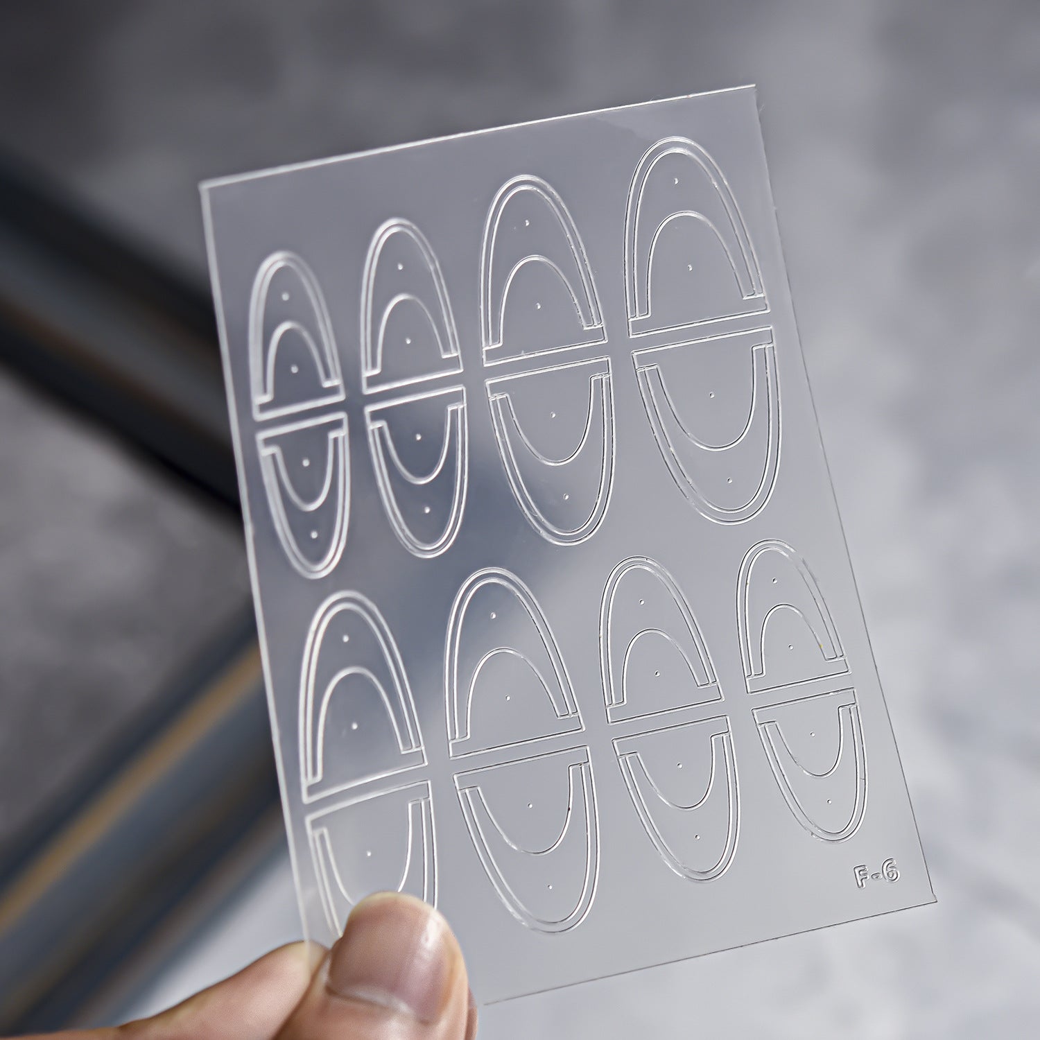 Clear Embossed Nail Stickers – Multi-Pattern Outline Set