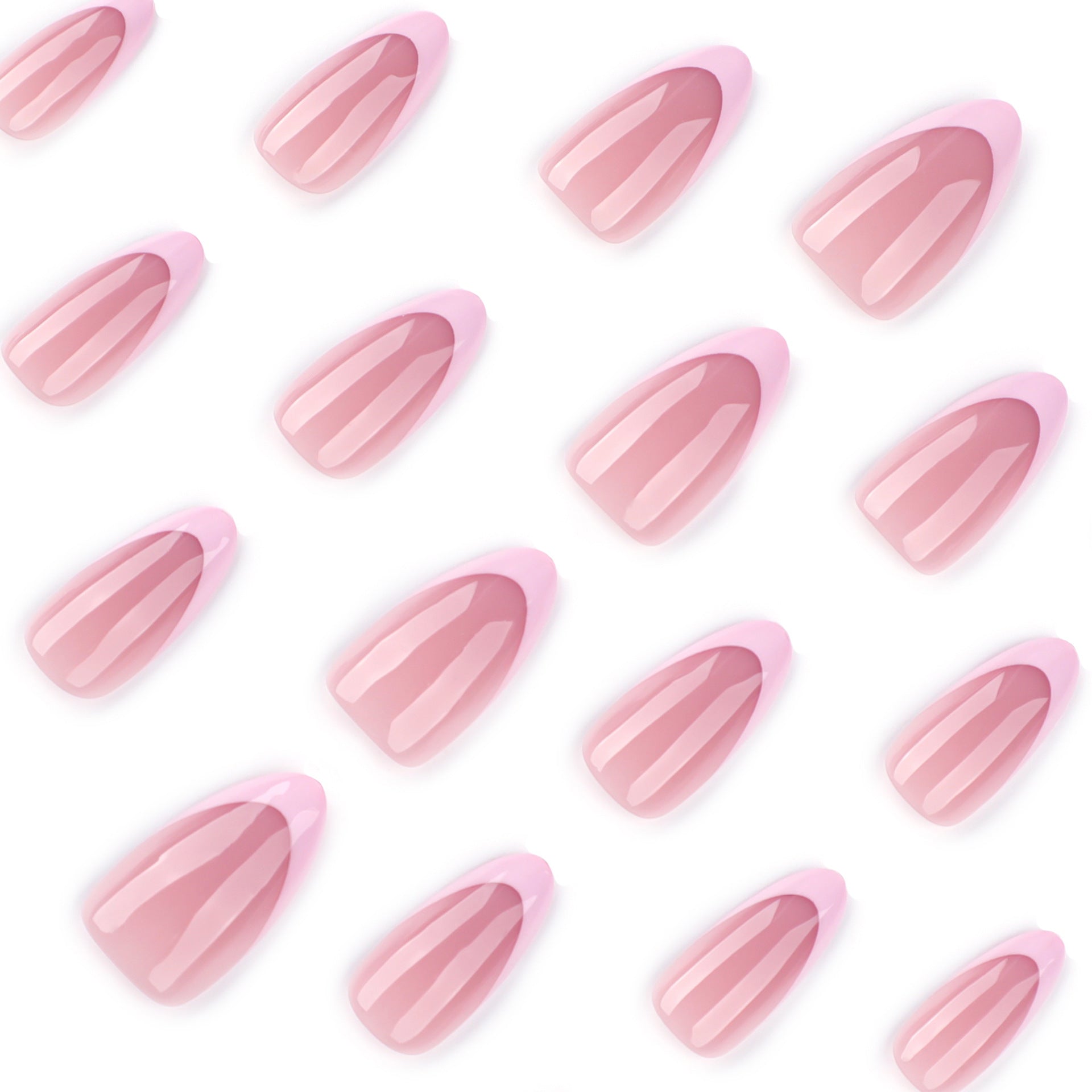 Unhas curtas amendoadas de verão ｜365nails