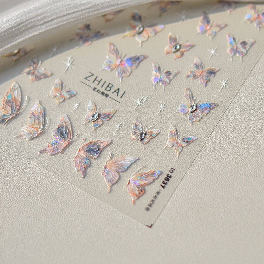 Holographic Butterfly – Crystal Nail Art Accent Set