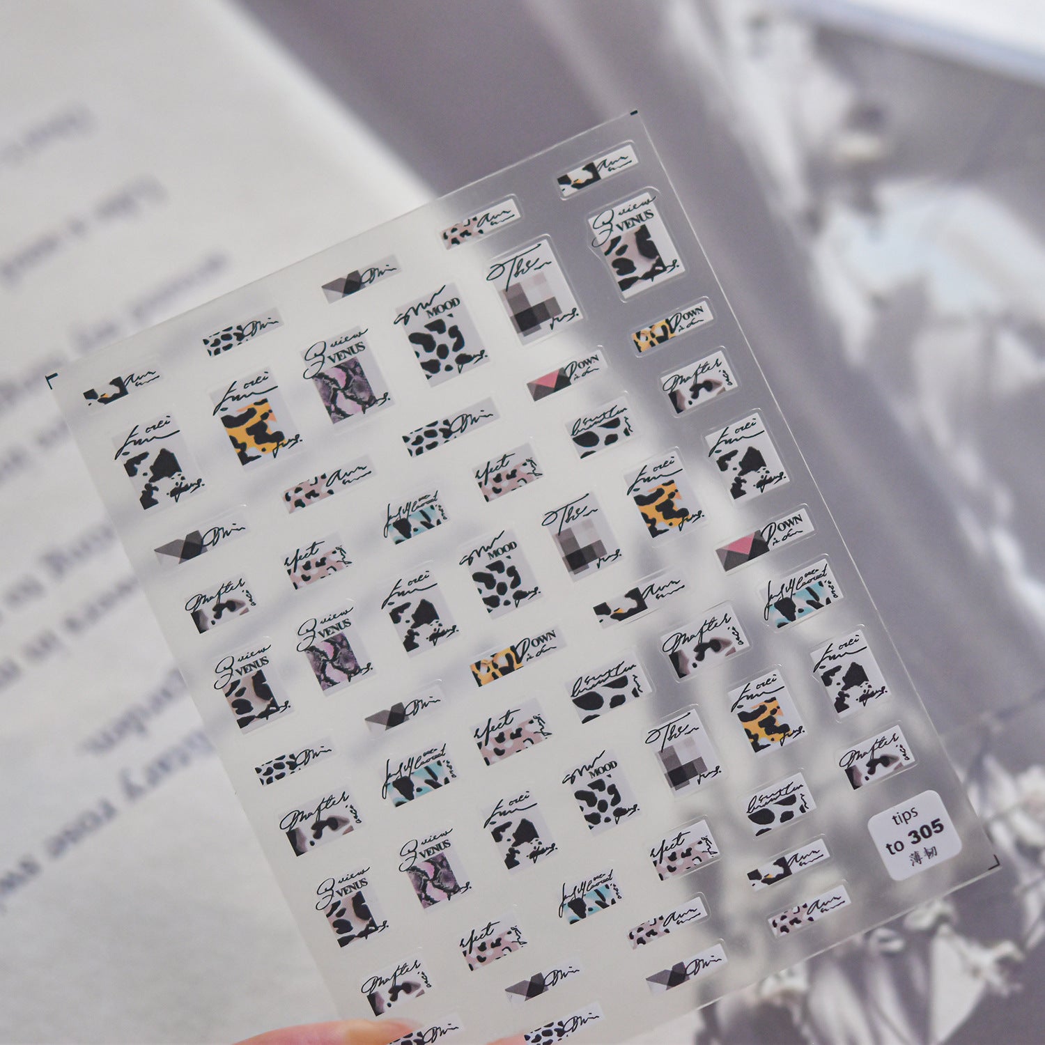 Vintage Monogram Buttons: "Retro Letter Button" – 5D Embossed Nail Sticker