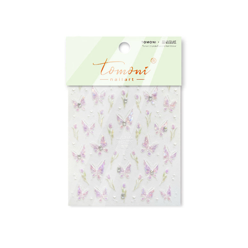 365nails: "Lavender Crystal Butterfly" –Nail Art Stickers