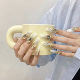 Pure handmade press on nails   nail art fake nails beauty | 365nails