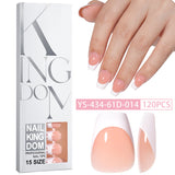 Hot-selling French-style armor, simple spray oil-shiny patch manicure removable trapezoidal nail piece 120 pieces in a box