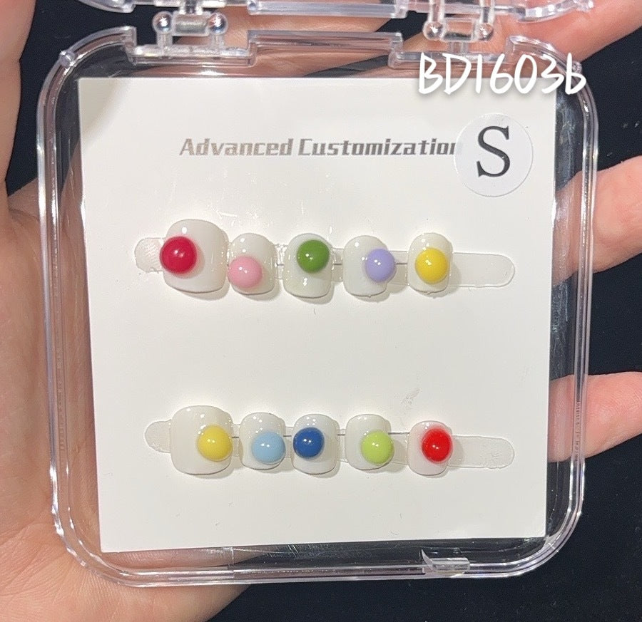 可愛迷你卡通兒童穿戴甲綜合盒