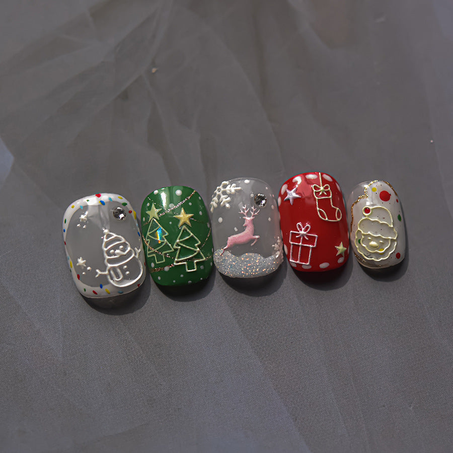 365nails: "Pastel Christmas Outline" – nail art stickers