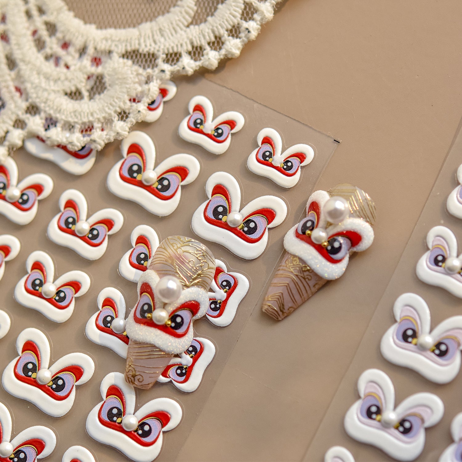 365nails: "Cute 3D Bunny Ear with Eyes" – nail art stickers