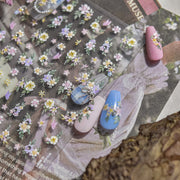 365nails: 봄의 초원 크리스탈 데이지 — 네일 스티커