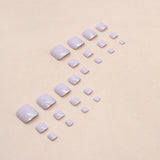 Solid color, elegant natural glitter, Press-on toenails fake nails｜365nails