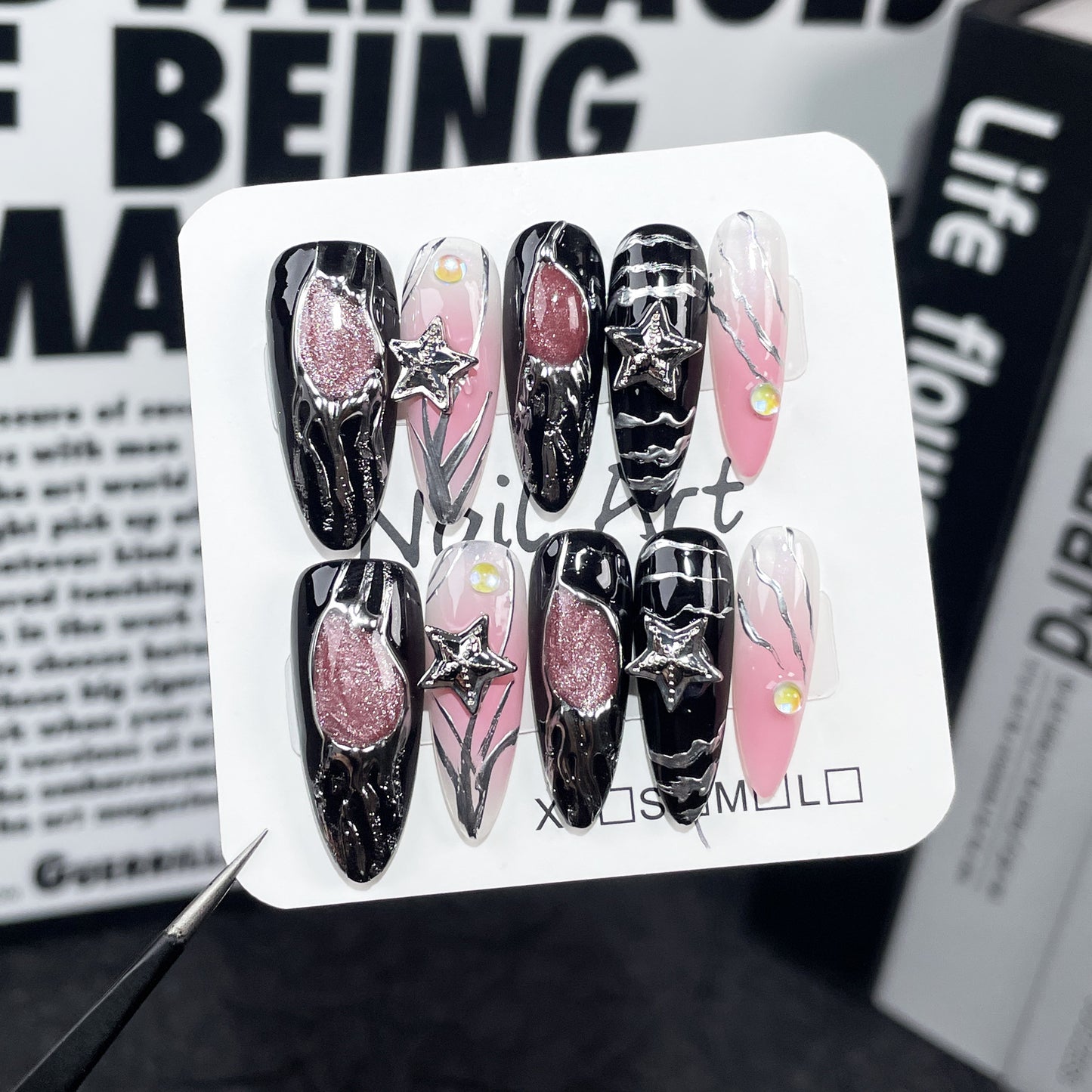 Spice Girls Handmade Press-on Nails Airbrush Blush Medium and Long Nail Patch Explosive Personalized Wearable Nail Patch｜365nails