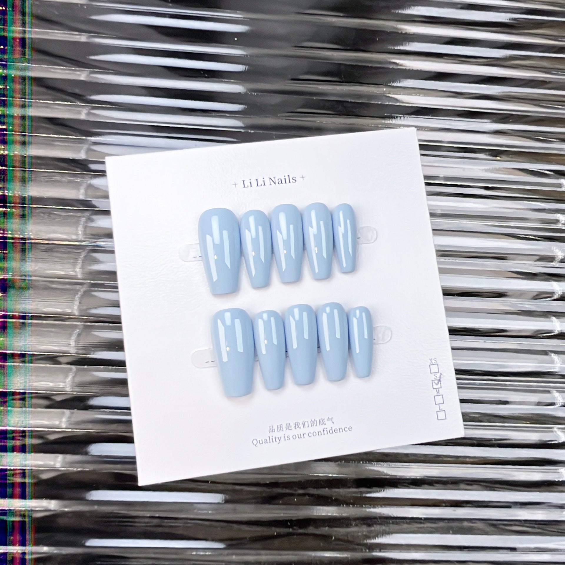 The Essential Solids | Long Coffin ｜Handmade Press-on Nails