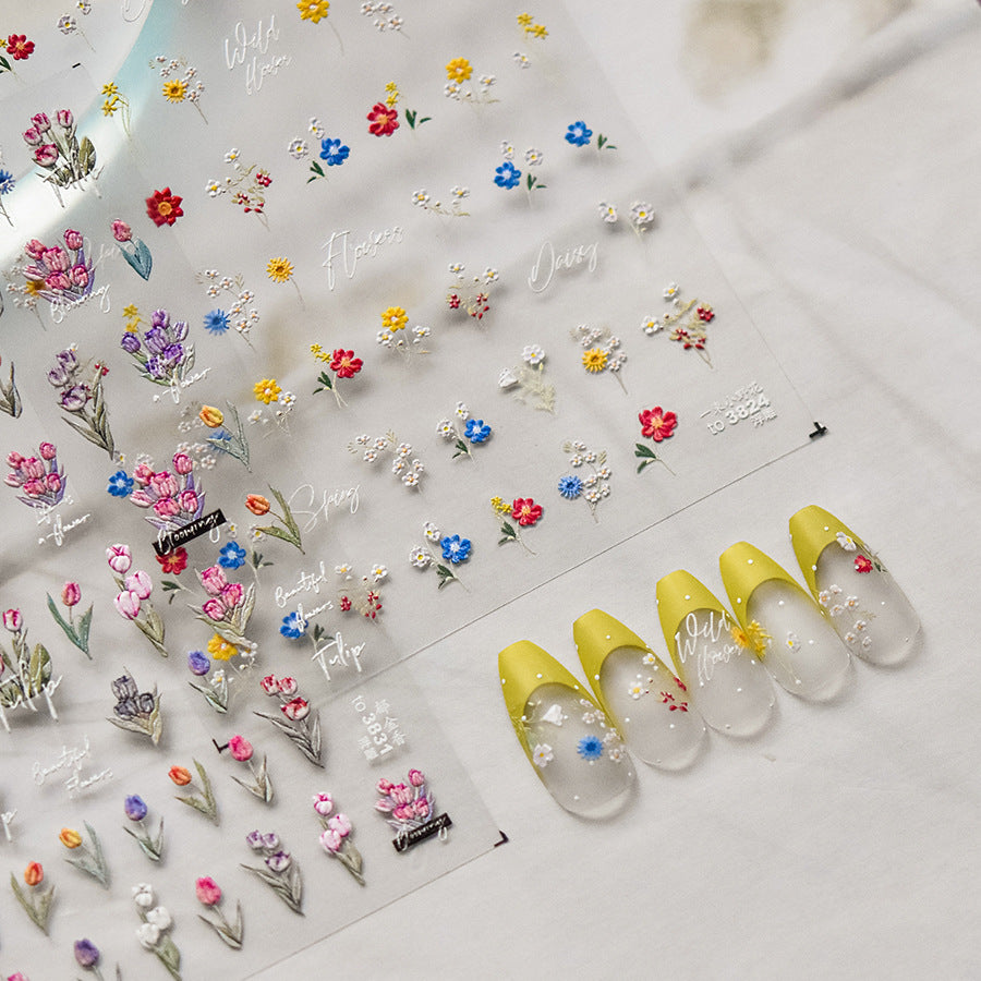 365nails: "활기찬 튤립 정원" – 네일 아트 스티커