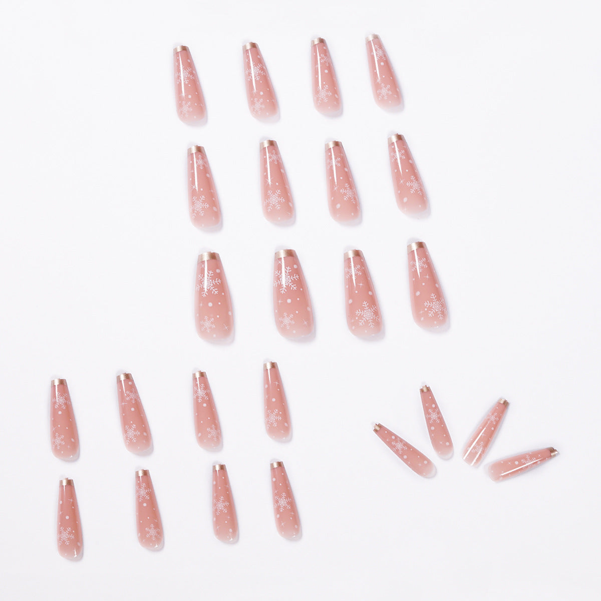 Exclusivo ballet longo nude francês para unhas arte finalizada unha postiça removível remendo para unhas｜365nails