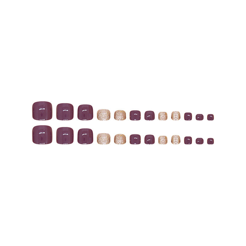 Uñas postizas removibles para dedos del pie Uñas postizas blanqueadoras avanzadas 24 piezas｜365nails