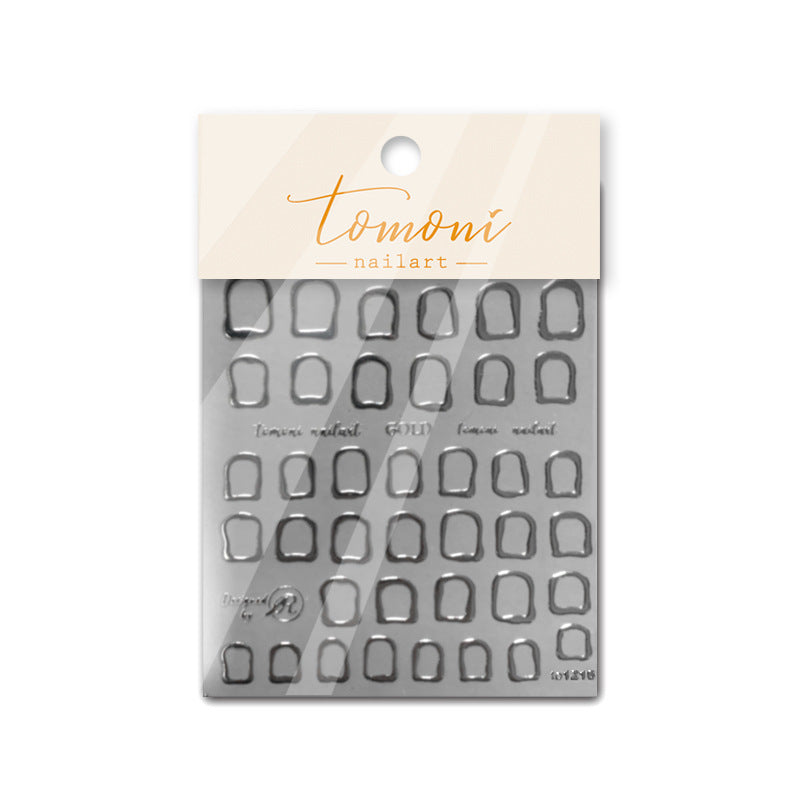 Starry Sky Collection: "Silver Metallic Star" – 3D Embossed Nail Sticker
