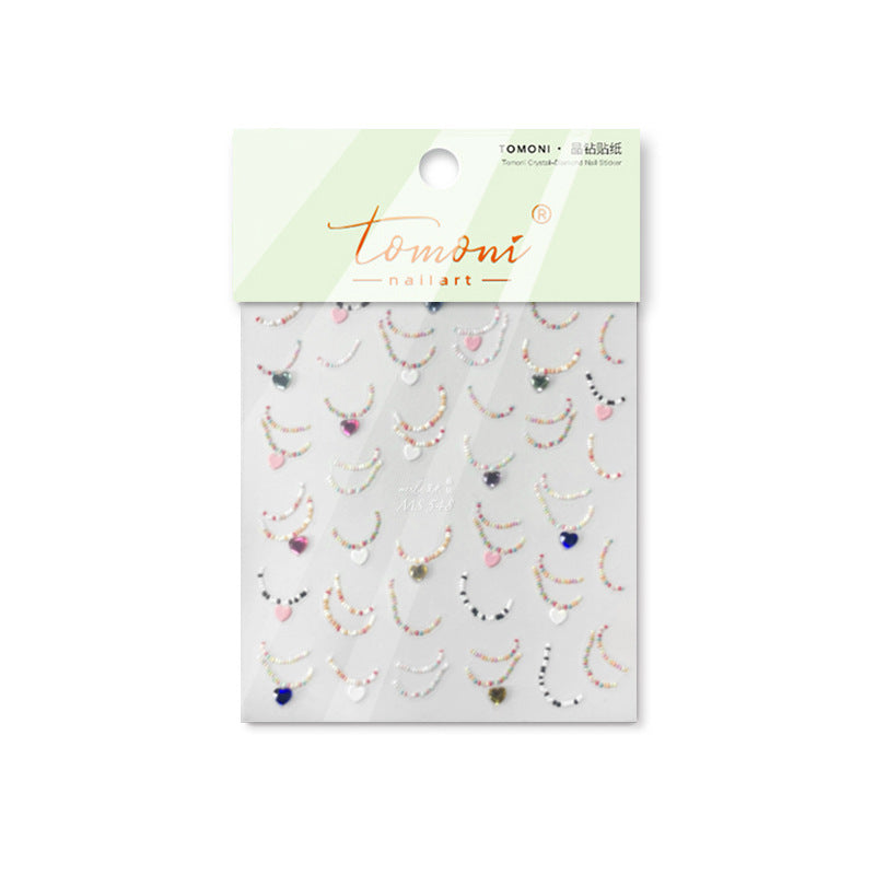 365nails: "Pearl Heart and Gem" – nail art stickers