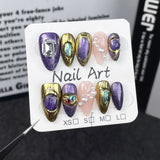 Handmade press on nails elegant retro style temperament pearl manicure  almond nail wearable fake nail wholesale｜365nails