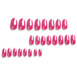Wear nail short nail piece rose red laser fake nail removable finished nail piece wholesale press on nails