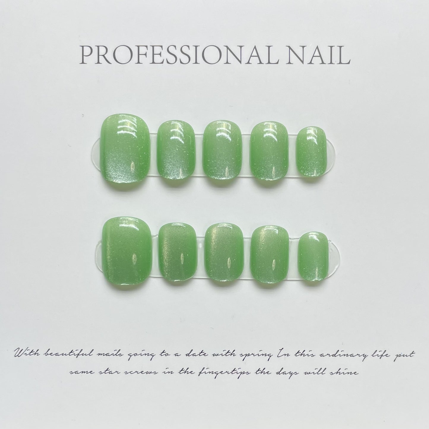 Colorful Glossy Short Press On Nails Collection Set