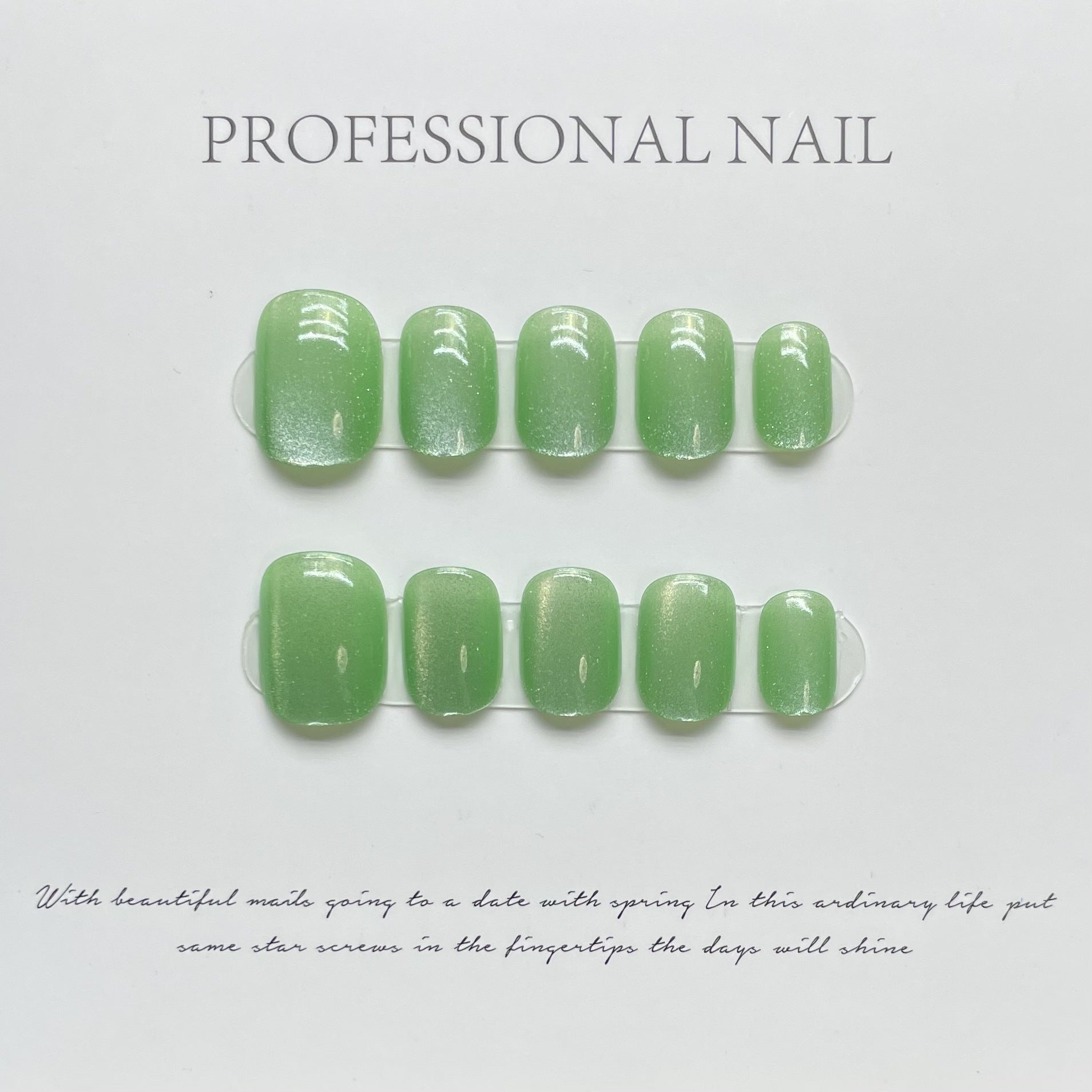 Colorful Glossy Short Press On Nails Collection Set