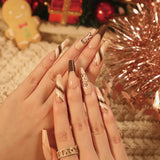 Unhas postiças, unhas postiças, decoração de Natal, coleção finalizada, adesivo de unha, vendas de fábrica｜365nails