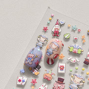 365nails：可愛馬戲團小丑 — 美甲貼紙