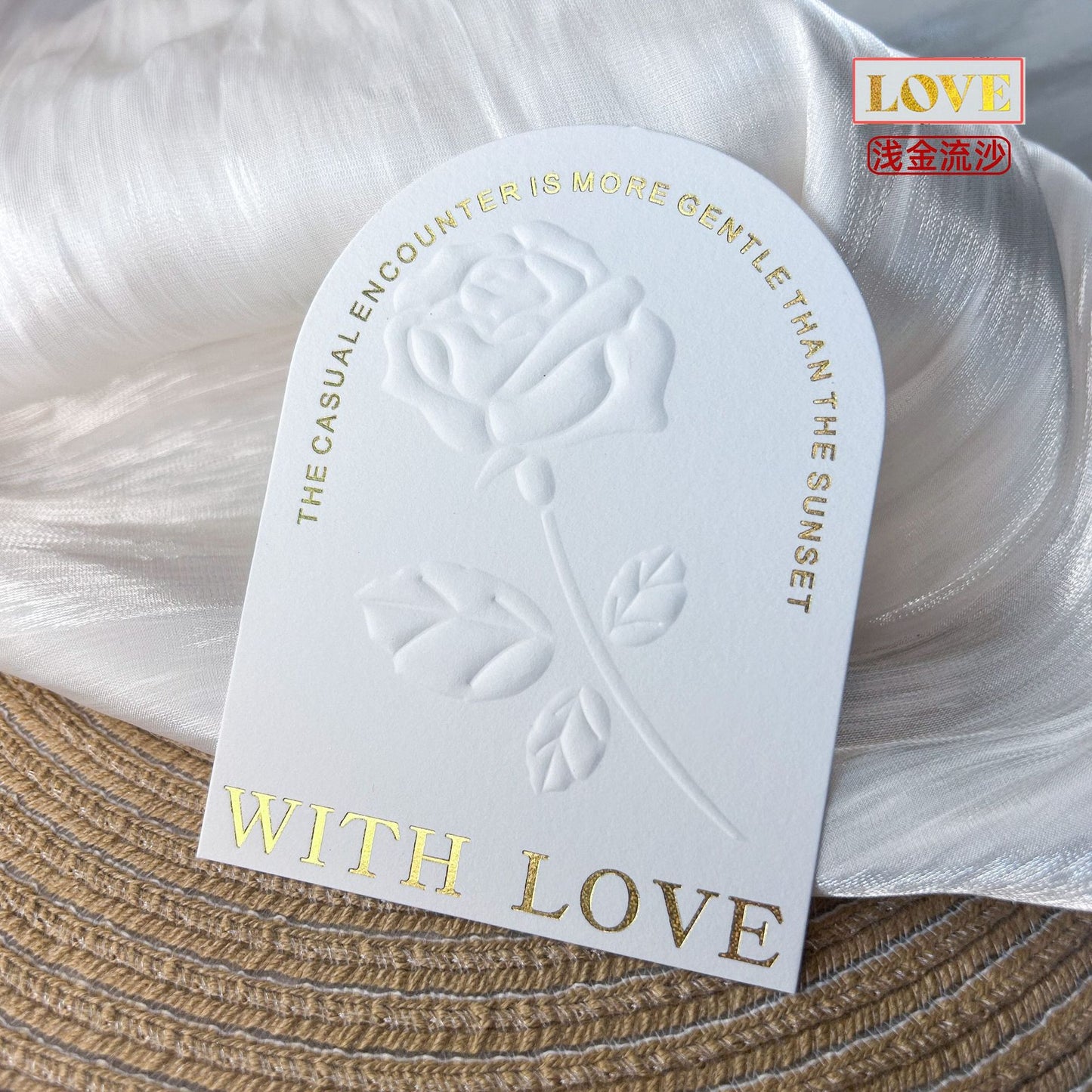 Embossed Gold Cotton Display Cards for Press On Nails (MOQ=50)