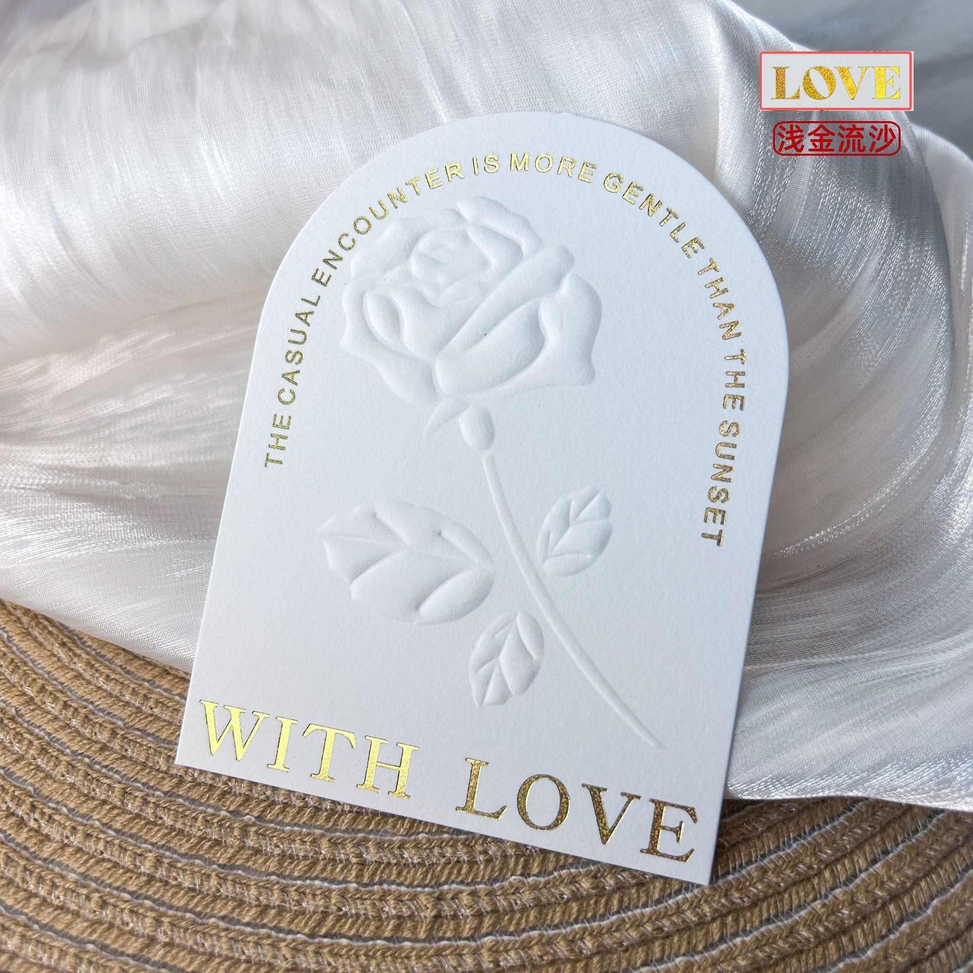 Embossed Gold Cotton Display Cards for Press On Nails (MOQ=50)