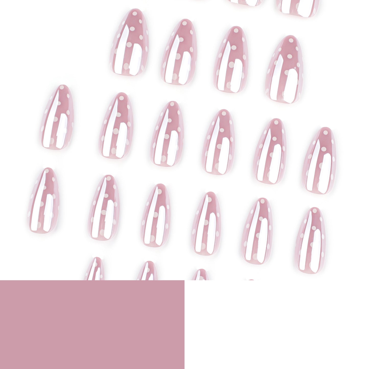 Sweet Pink Dot Press On Nails Cute Daily Style