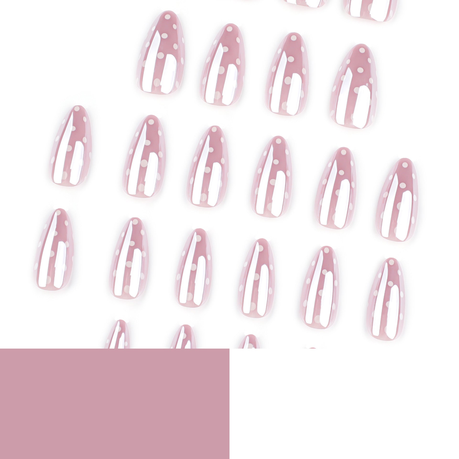 Sweet Pink Dot Press On Nails Cute Daily Style