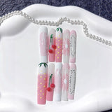 Cherry Fruit Jelly Cute Pastel Press On Nails