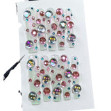 Unhas longas estilo supr water pip aurora AB magic glass bads handmad press-on longas ｜365nails