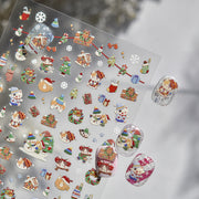365nails: "Christmas Kitten Party" – nail art stickers