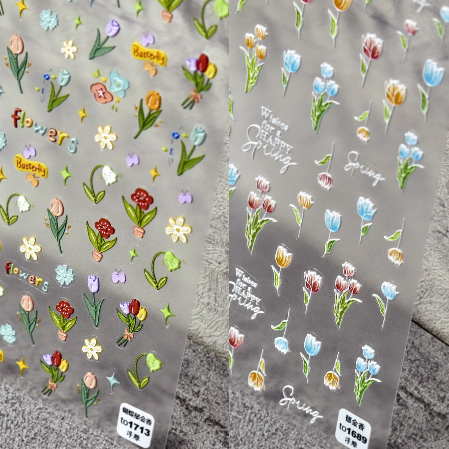 Pastel Tulip Wishes – Watercolor Spring Nail Art Set
