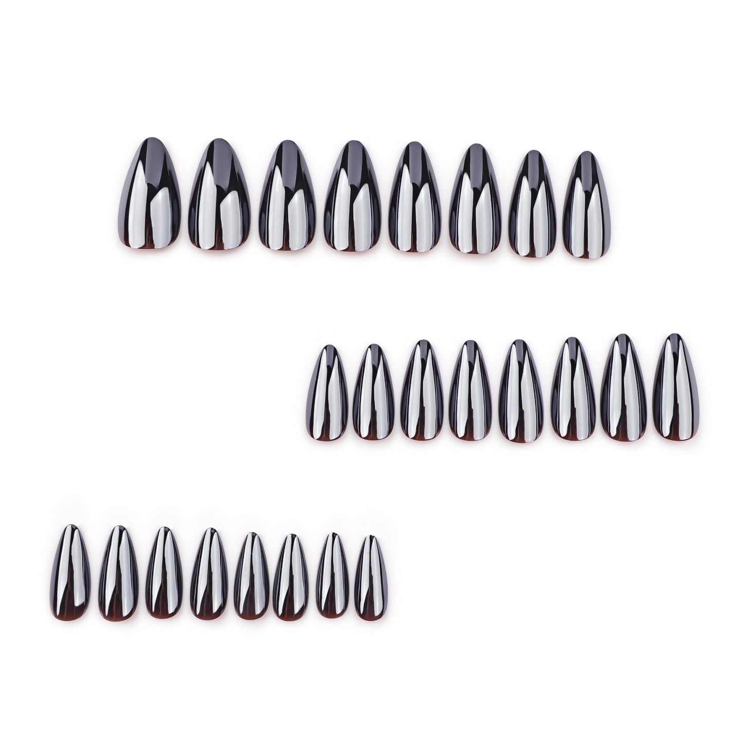 New European and American popular cross-border personalized black coated nail piece, simple short almond wearing nail piece wholesale