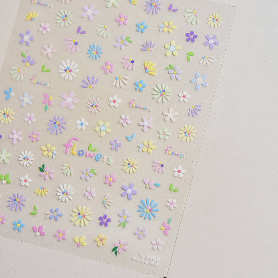 Pastel Heart & Star: "Sweet Heart Dream" – 5D Embossed Nail Sticker