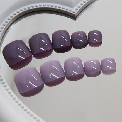 Nail art piece Simple solid color two-color press-on nails color matching Removable toenail piece Press-on toenails nail piece Nail art patch｜365nails