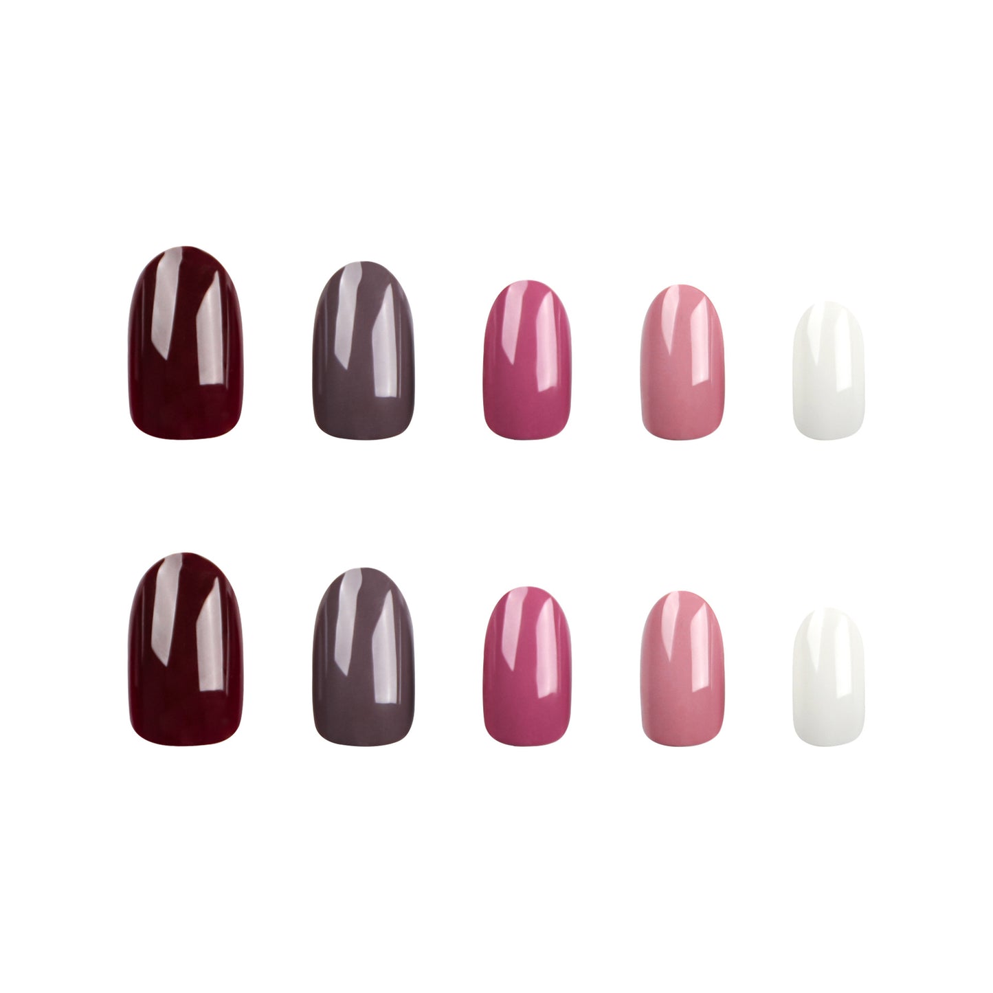 Simple solid color classic nails art film short short round press on nails autumn new nails patch fake nails film｜365nails