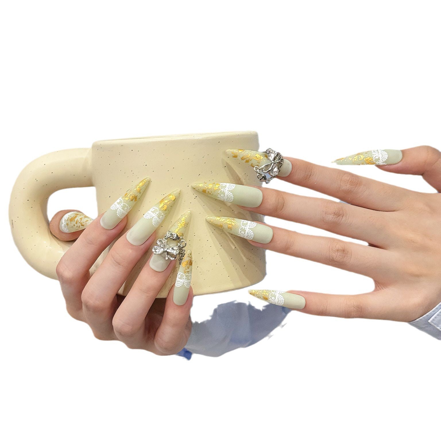 Pure handmade press on nails   nail art fake nails beauty | 365nails