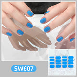 Nail art sticker simple solid color collection nail sticker gentle gradual change jump color nail sticker, waterproof and long-lasting sticker｜365nails