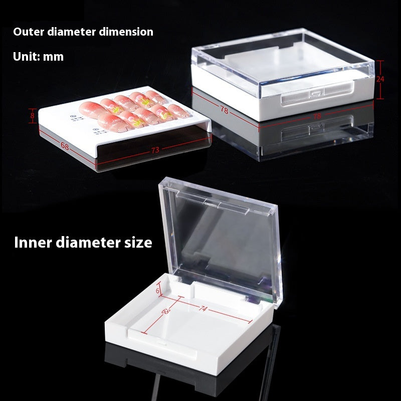 High-end transparent acrylic press on nails storage box wholesale