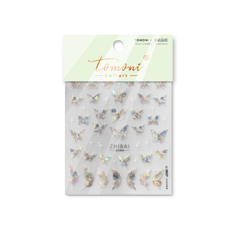 365nails: "Holographic Crystal Butterfly" – Nail Art Stickers