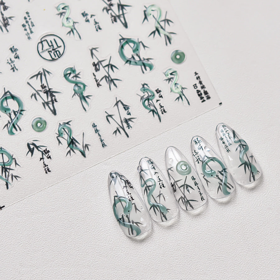 365nails: "Bambou à l'encre" – Autocollants Nail Art